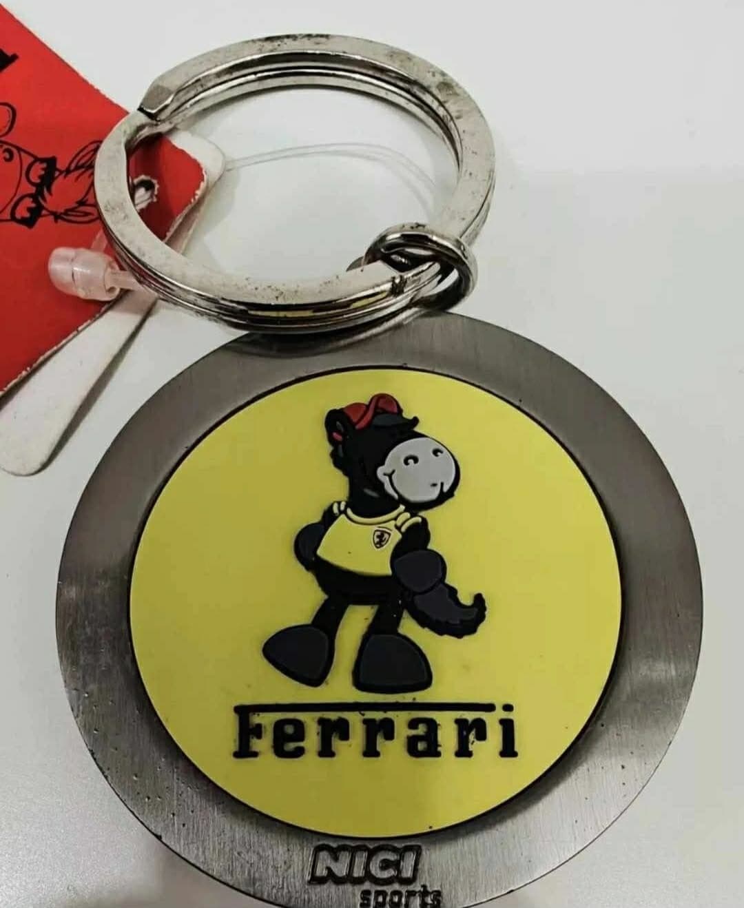Official Yellow Ferrari Keyring by Nici Sports with Tags