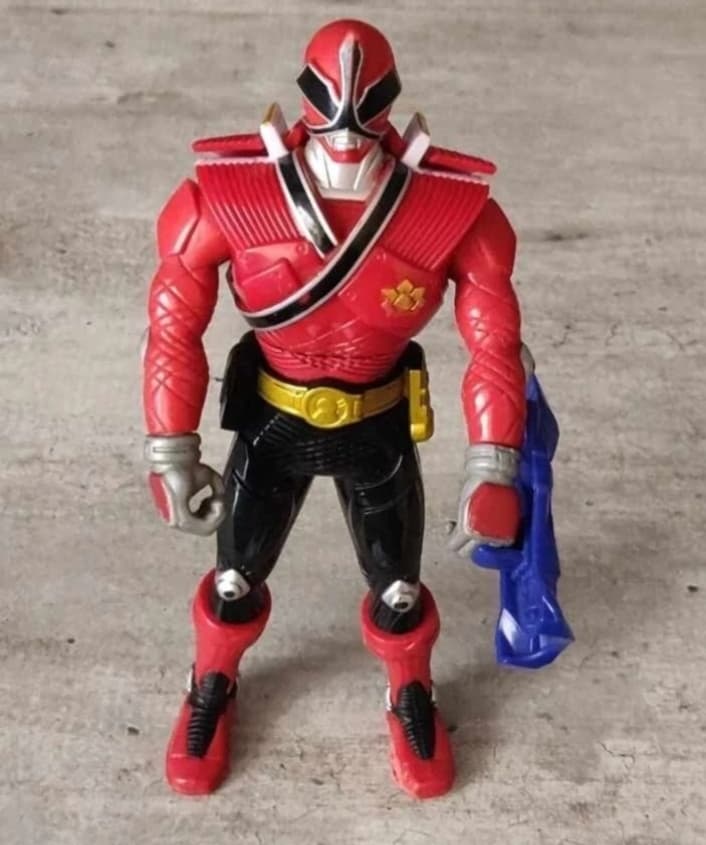 2011 Bandai Power Rangers Samurai Switch Morphin Fire Red Ranger 6" Figure