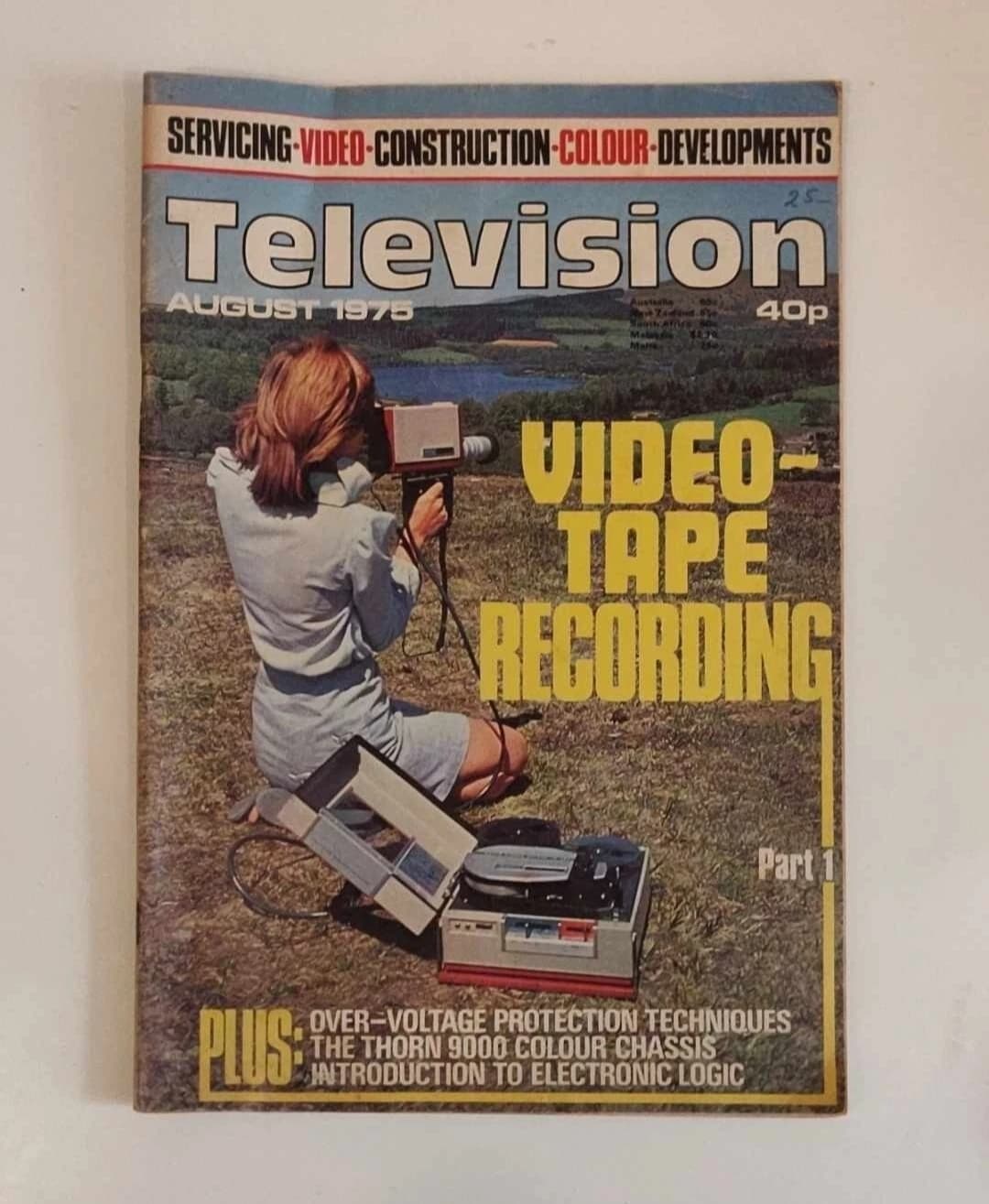 August 1975 Television Magazine Video Tape Recording Part 1