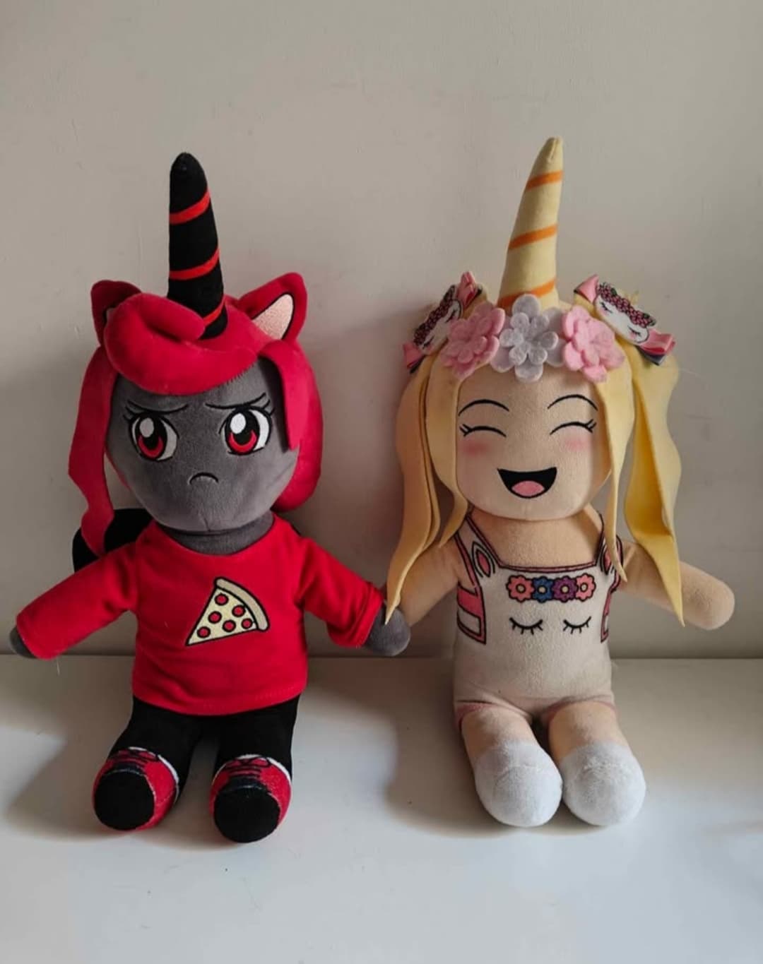 IamSanna and Moody Plush Set Rare 2020 Unicorn Twins Roblox YouTube Merch Juniper