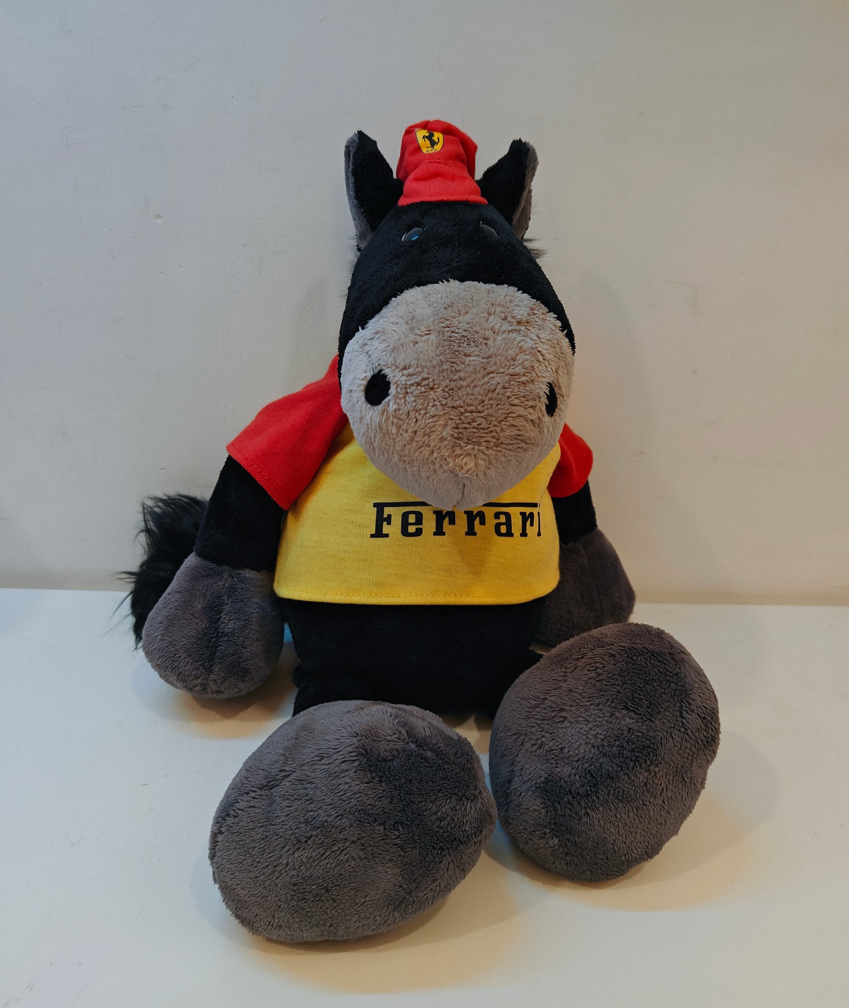 Ferrari NICI Official Ferrari Product Black/Grey Horse Large Plush Toy 38cm