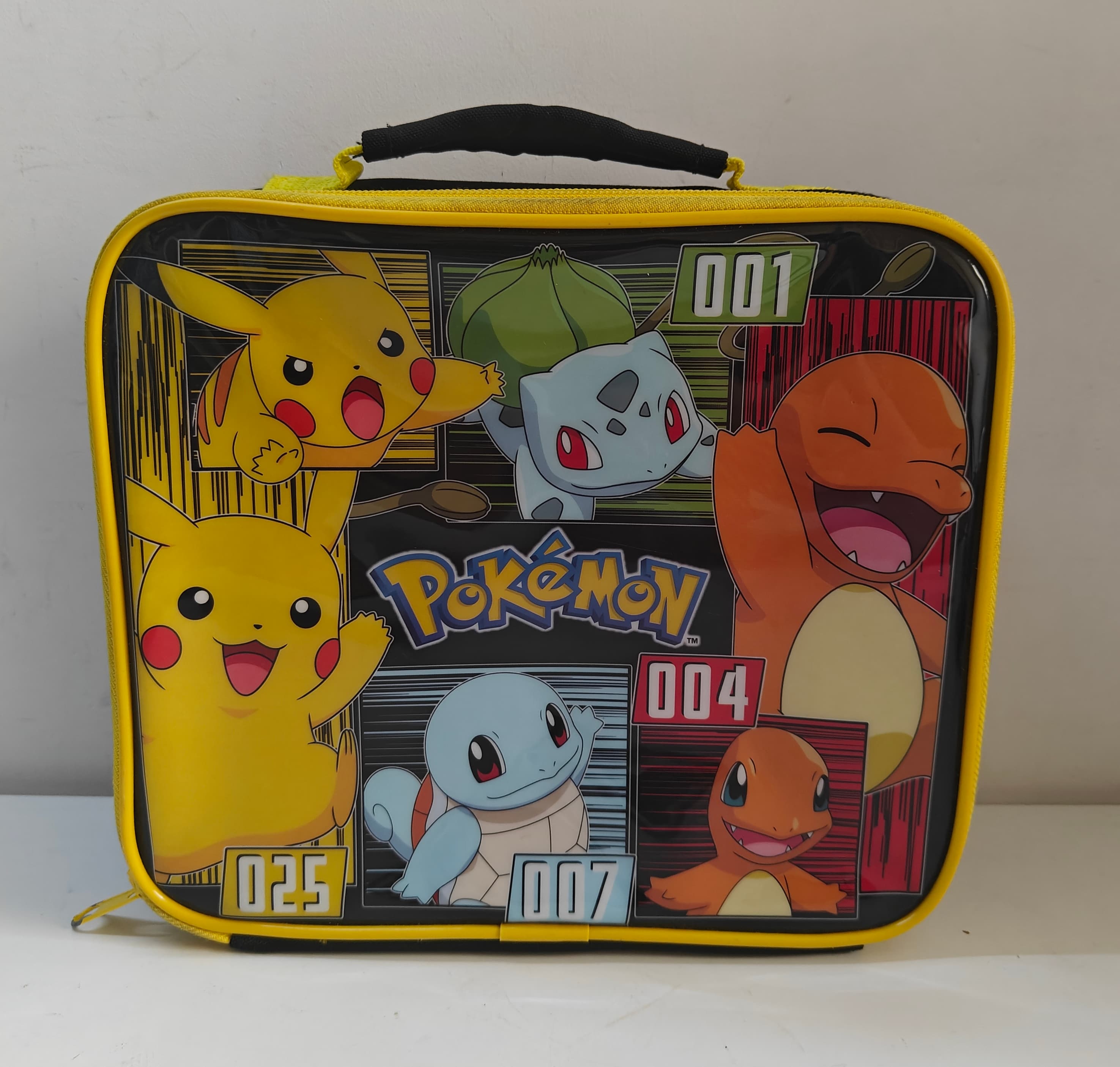 Pokémon Insulated Lunch Bag Pikachu Charmander Bulbasaur Squirtle Comic Print 24x8x20cm