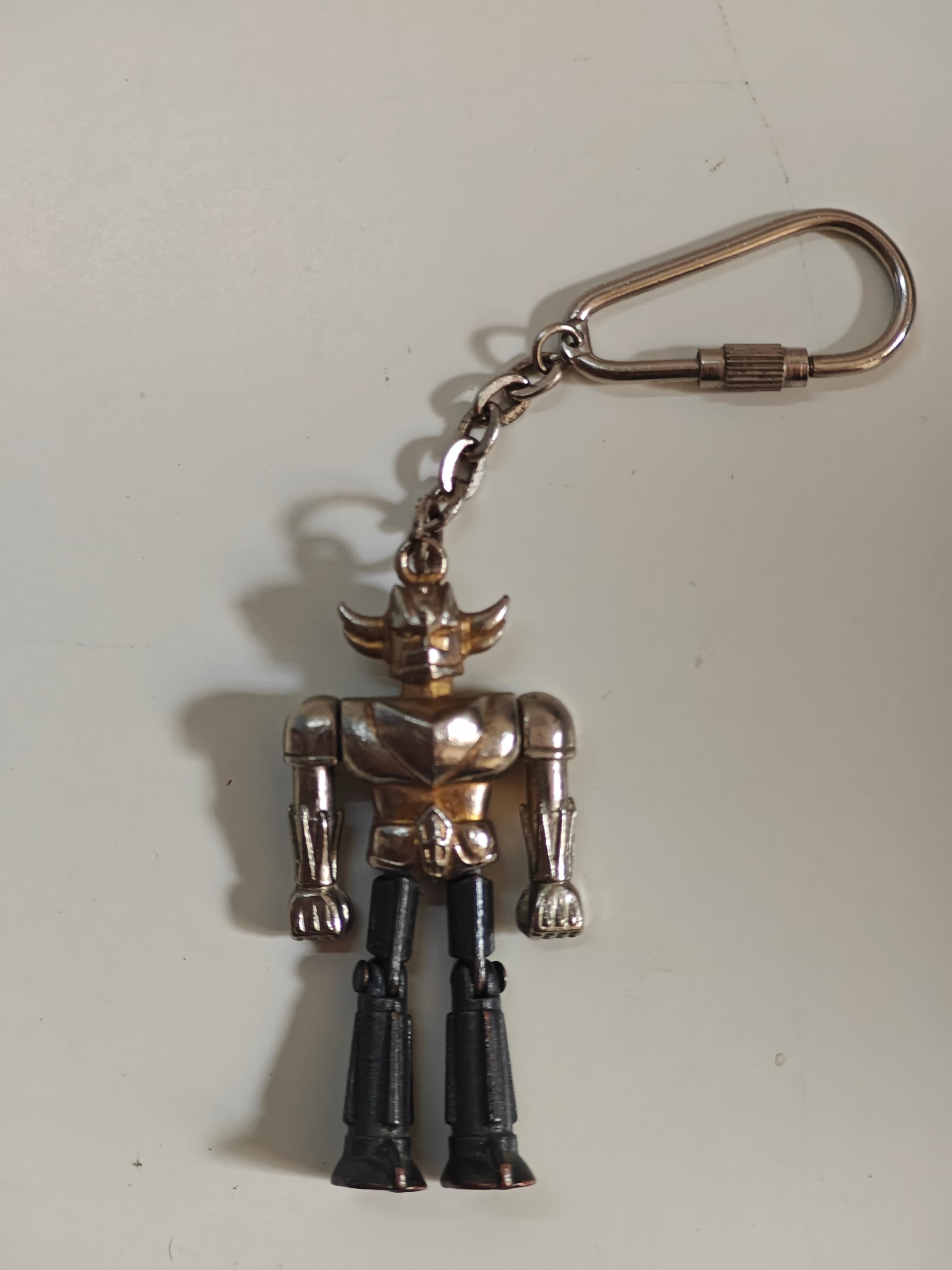 RARE Vintage 1979 GOLDRAKE Metal Keychain Articulated Figure Robot UFO GRENDIZER GOLDORAK
