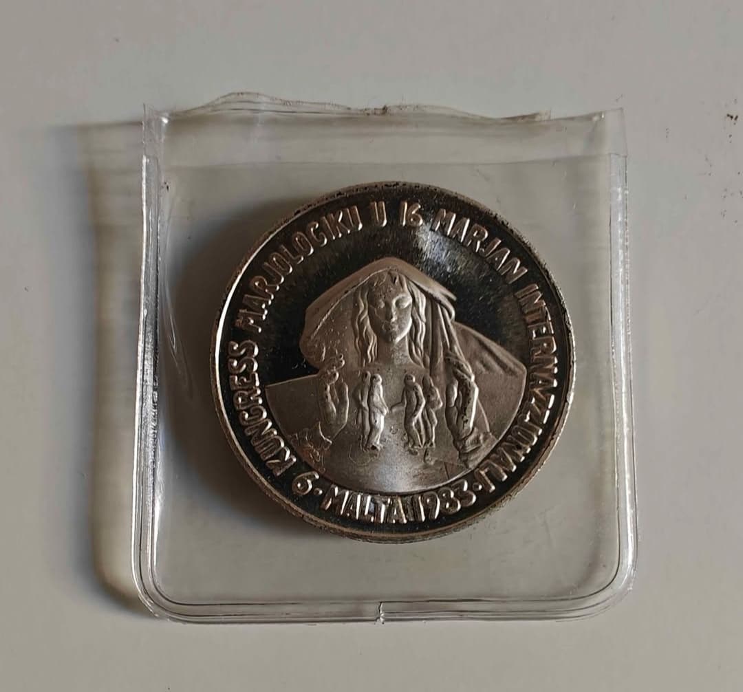 1983 Malta Centinarju Tal-Madonna Ta' Pinu 1883-1983 Commemorative Medal
