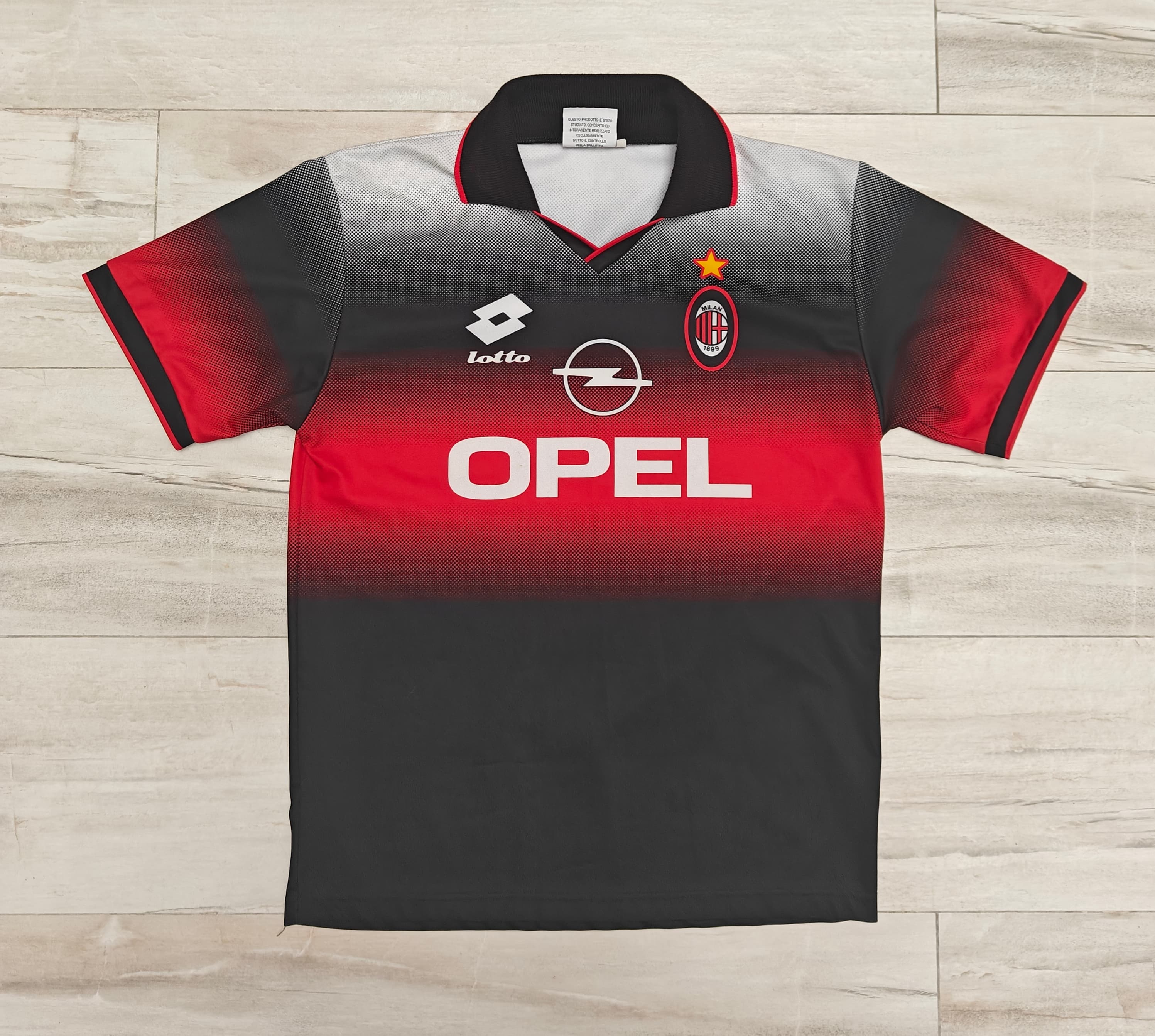 Vintage 1995-96 AC Milan Lotto Training Football Shirt Size Large