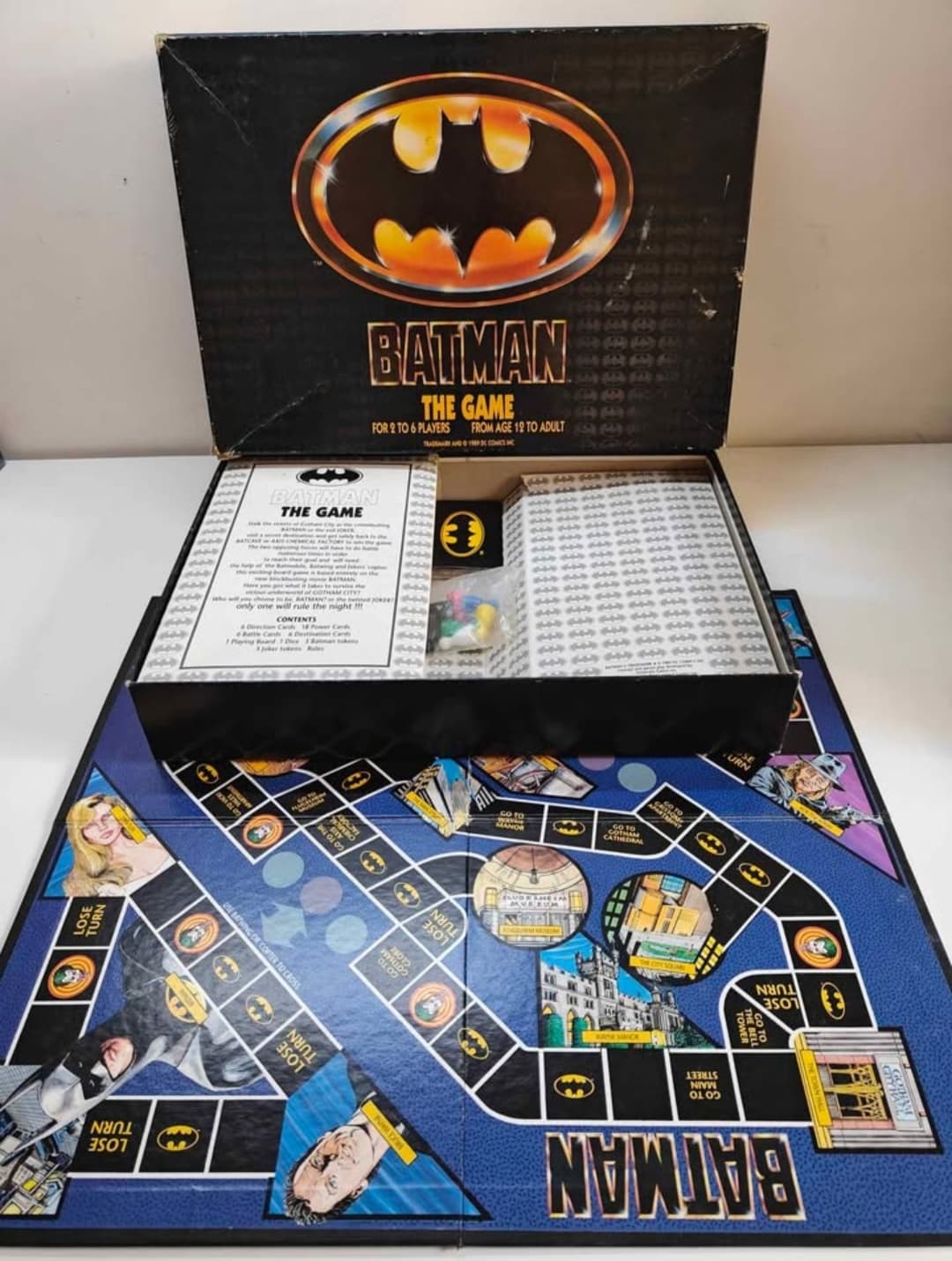 Vintage 1989 Batman The Game DC Comics Board Game Complete