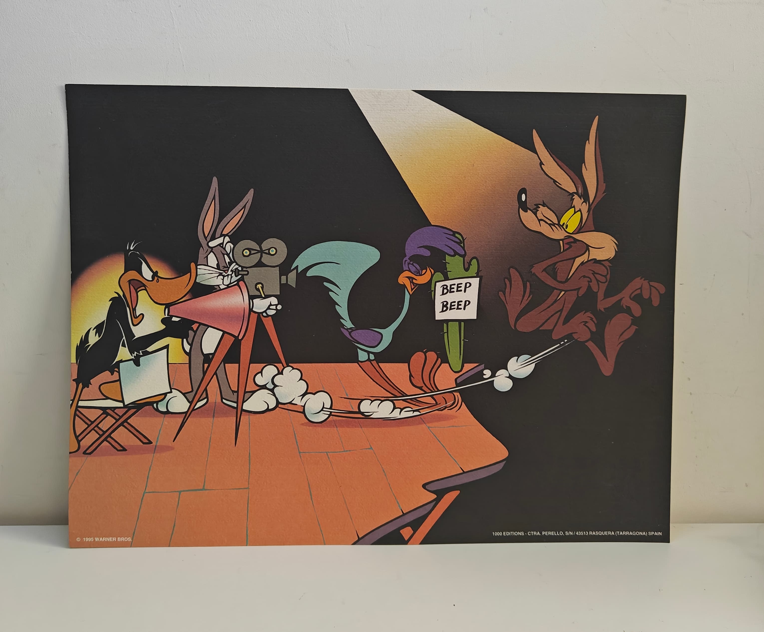 Vintage 1995 Looney Tunes Poster 1000 Editions Spain Director Daffy Duck 30x40cm