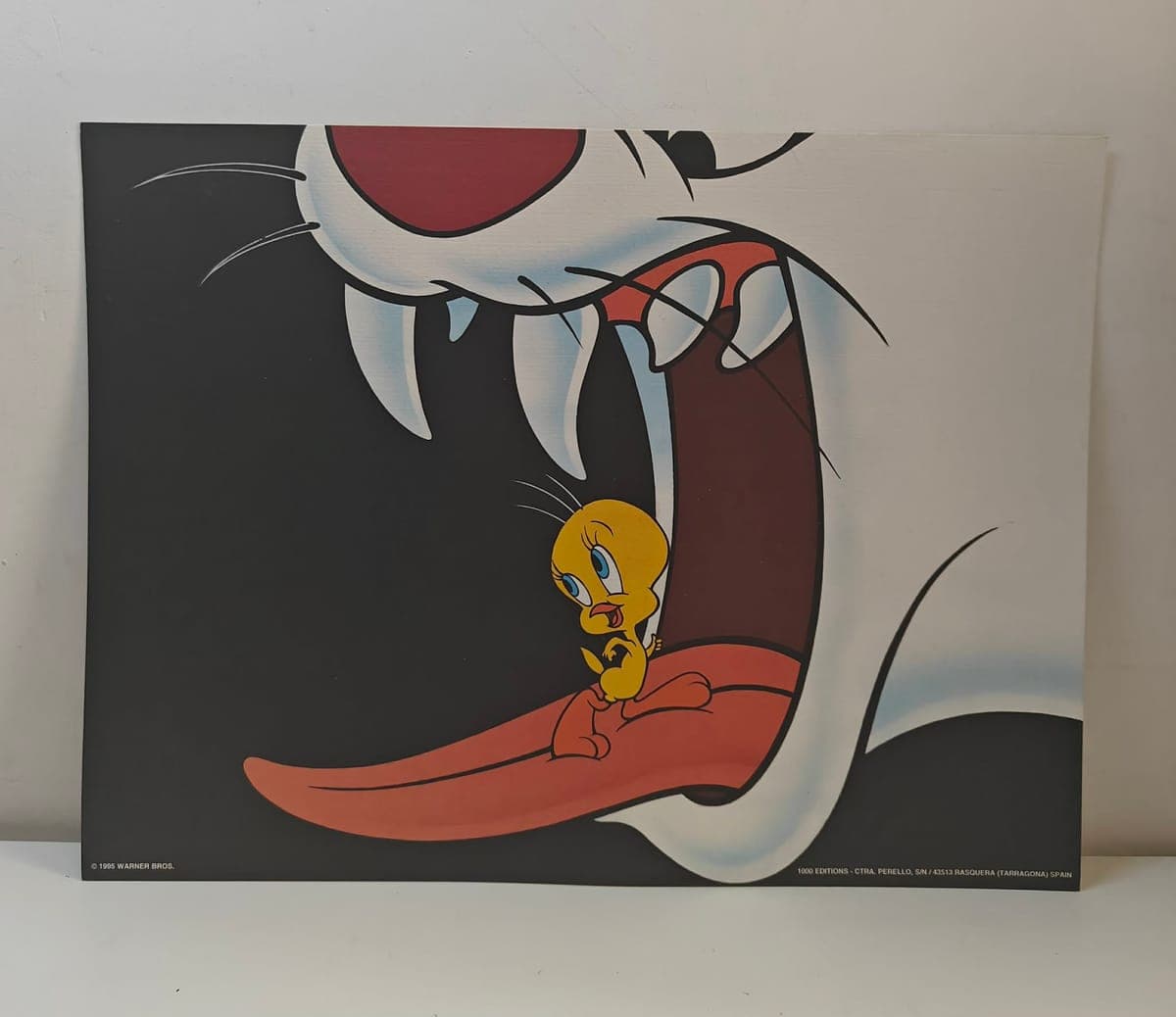 Vintage 1995 Sylvester & Tweety 1000 Editions Art Print 30x40cm Warner Bros WB