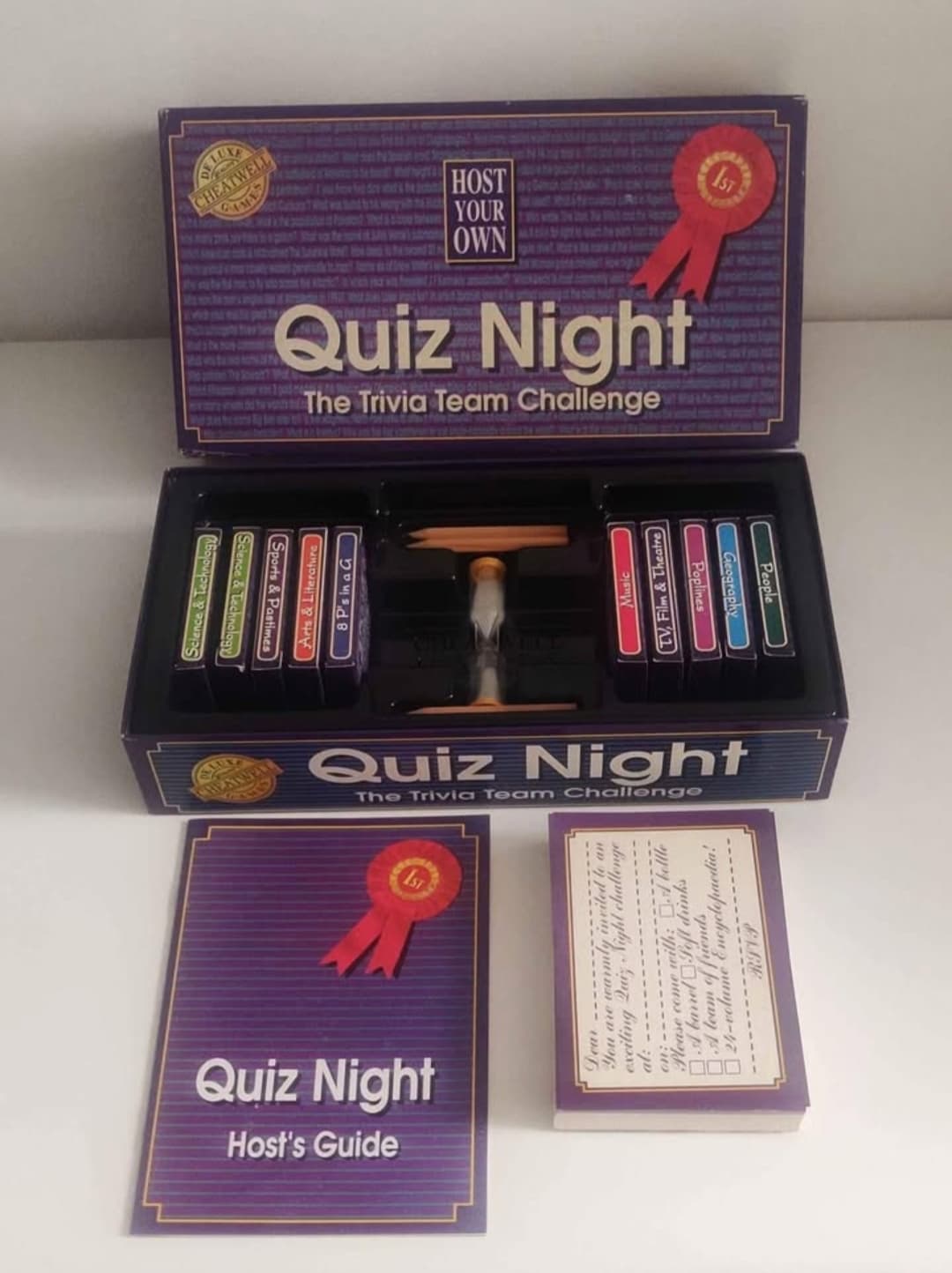 Vintage 1996 Host Your Own Quiz Night Board Game - Cheatwell Games - 100% Complete