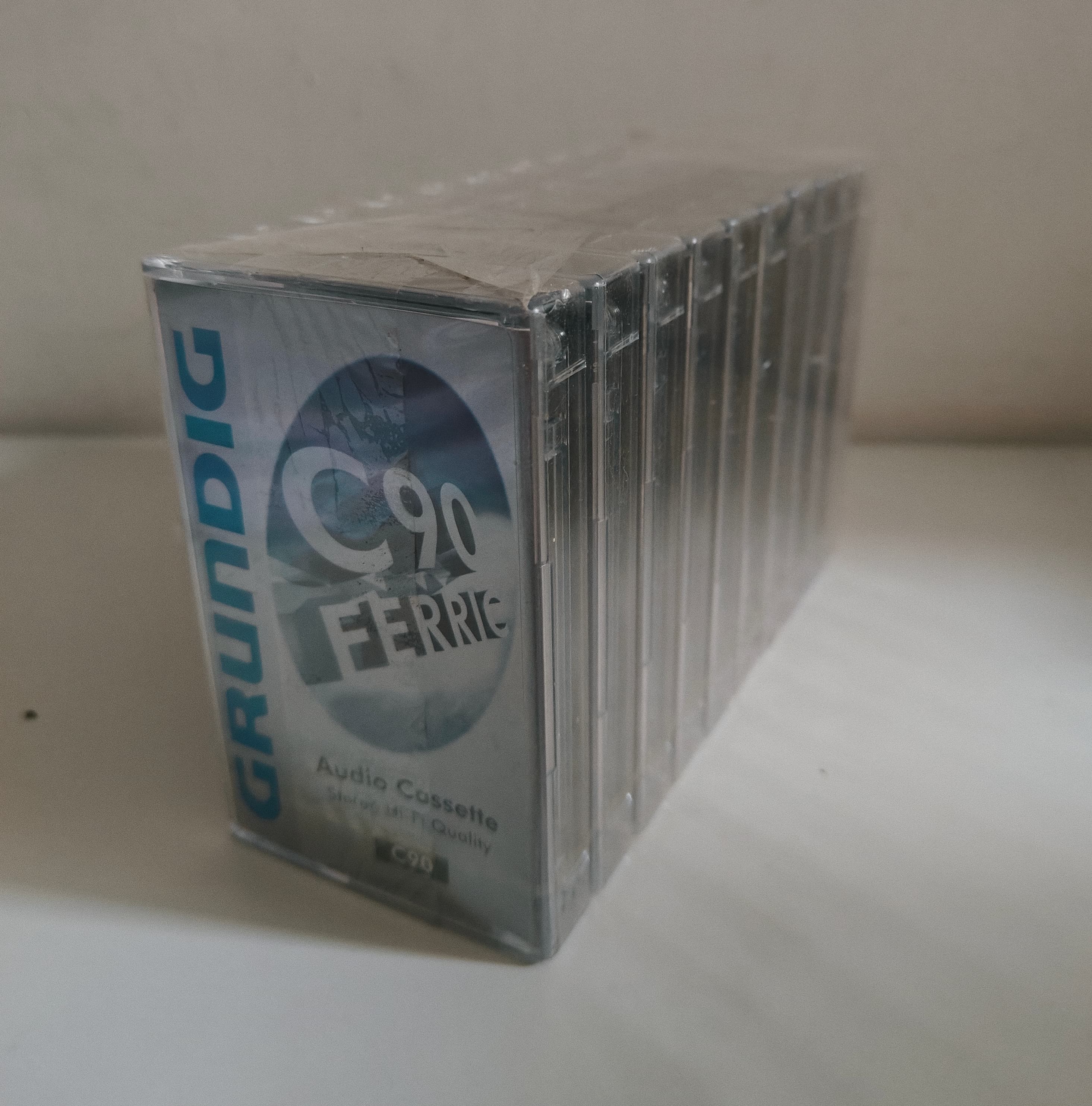 10x Grundig C90 Ferric Blank Audio Cassette Tapes - New & Sealed - Hi-Fi Quality