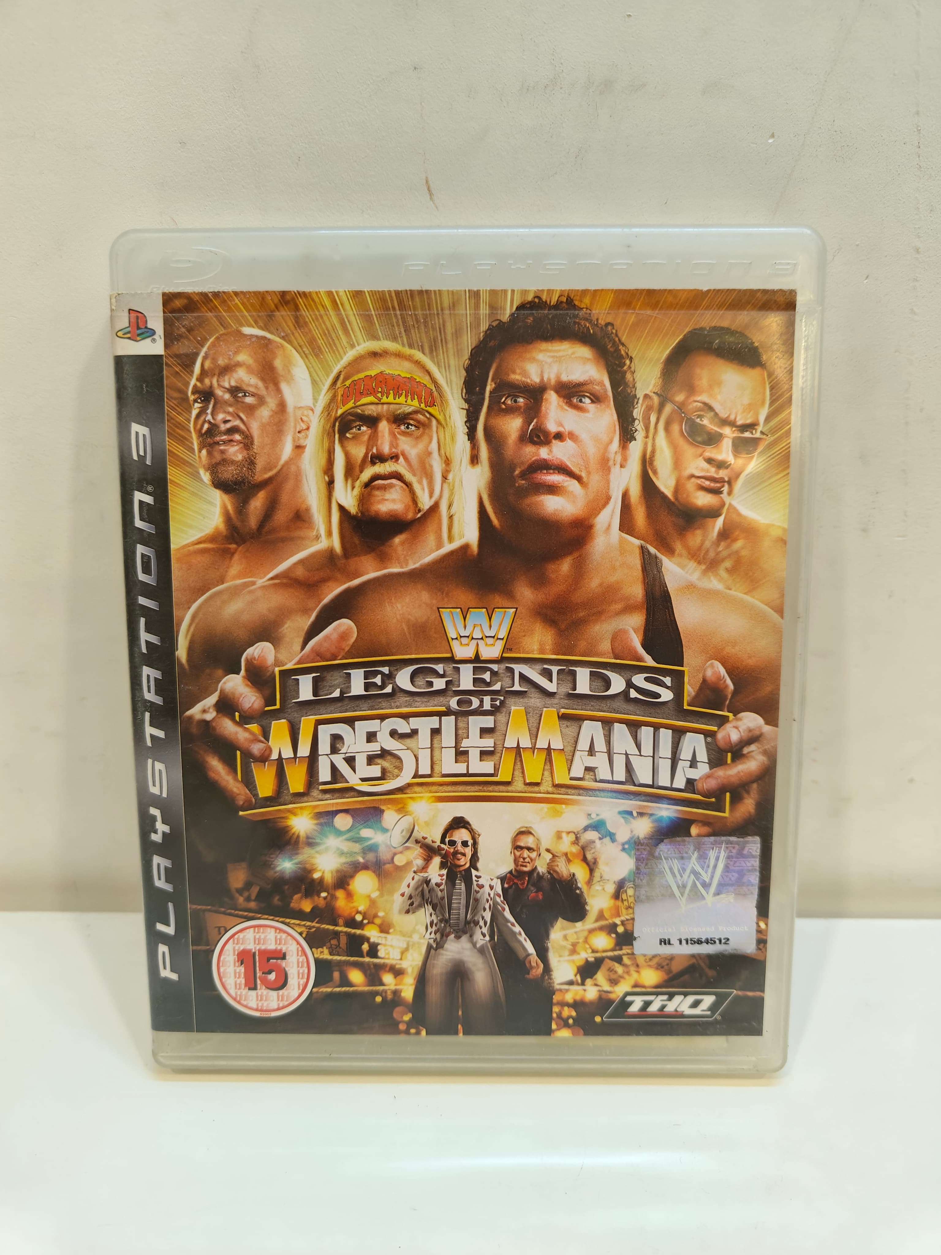 WWE Legends of WrestleMania PS3 Hulk Hogan Rock Austin - Complete with Manual