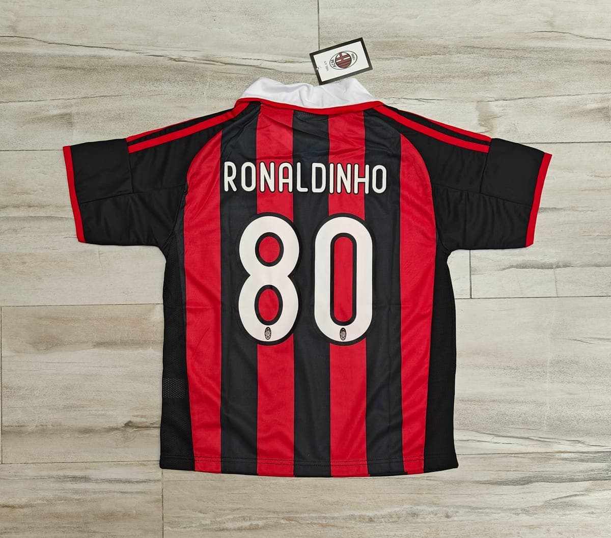 Ronaldinho #80 AC Milan Retro Jersey - Kids Size 176 (NEW) 14-16 yrs
