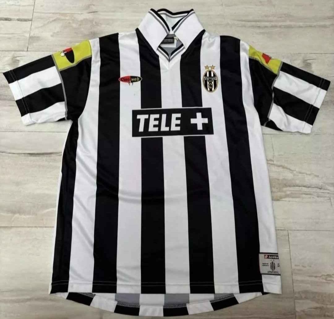 Vintage Juventus 2000 / 2001 Home Jersey Shirt Ciaoweb TELE+ Size L