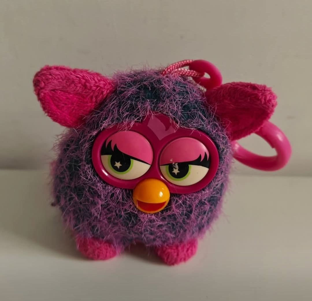 2013 Hasbro Furby Famosa 3.5" Plush Toy Key Ring