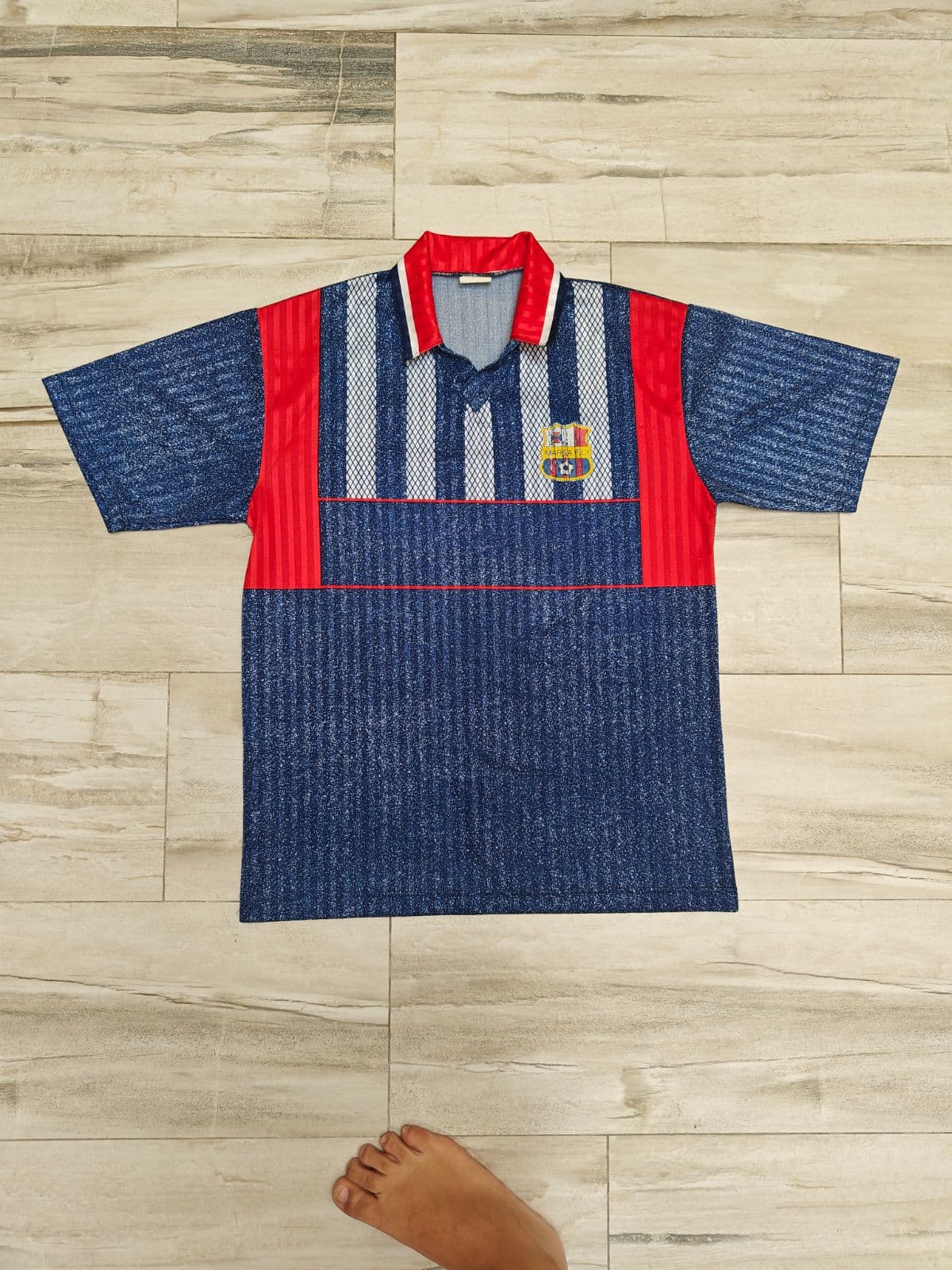 Vintage 1995 1996 Marsa FC Football Shirt Malta Tuttosport Man Utd Template Size Large