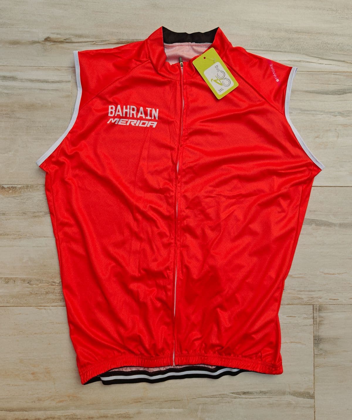 Sportful Bahrain Merida BodyFit Pro Cycling Wind Gilet Vest Red Men's 3XL NWT