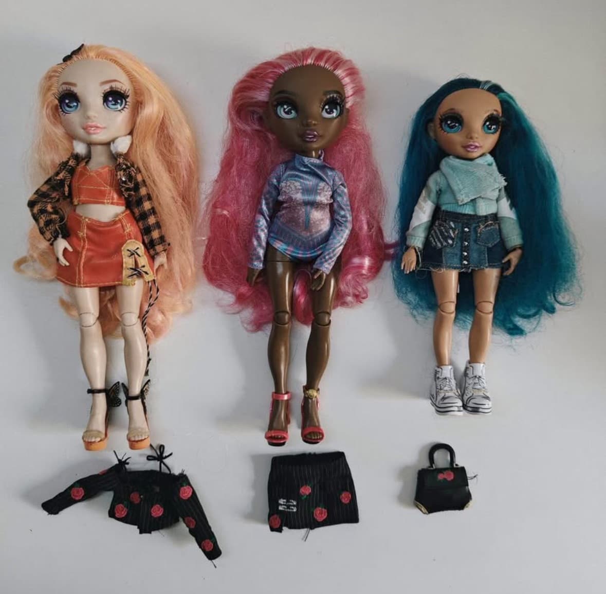Bundle of 3 Rainbow High Dolls - Poppy, Daria & Skyler