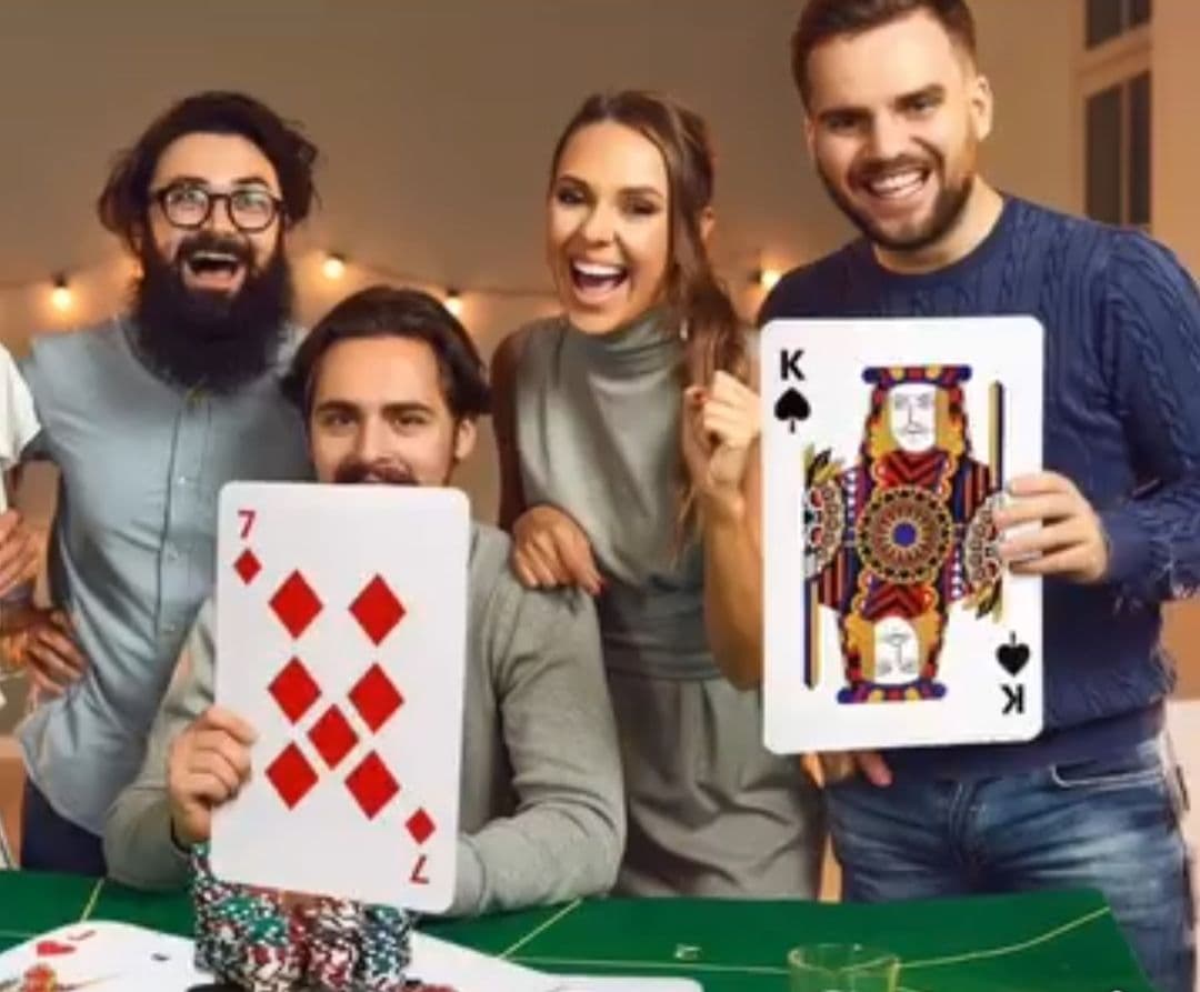 Kingfisher GIANT Playing Cards Pack 26cm by 37cm - Ideal Party Games