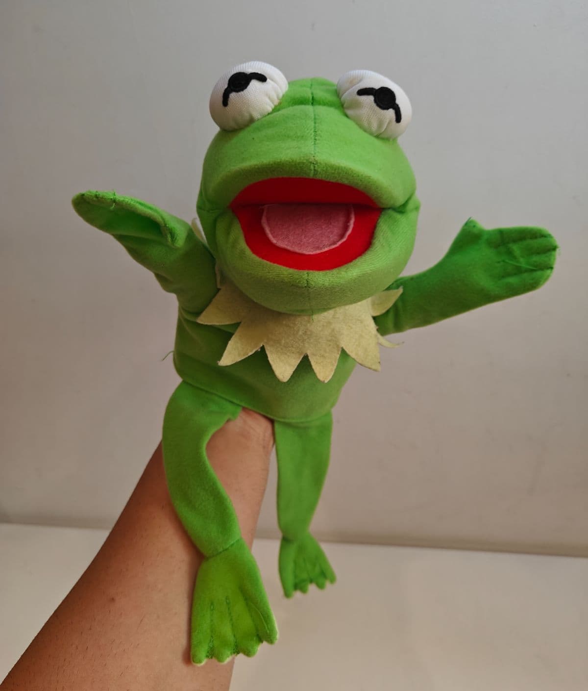 Vintage The Muppets Kermit The Frog Full Body Plush Hand Puppet Albert Heijn Promo