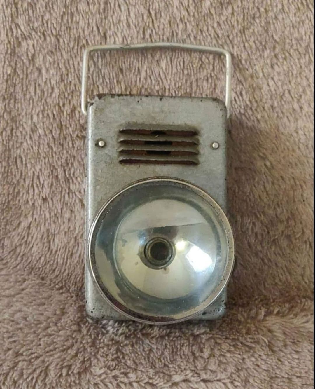 Vintage Cyclosonic Metal Box Flashlight - Retro Pocket Torch Lantern
