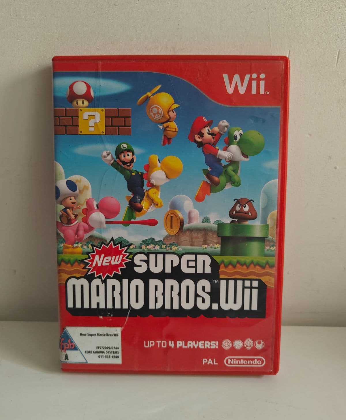 New Super Mario Bros. Wii - Original Red Case & Manual