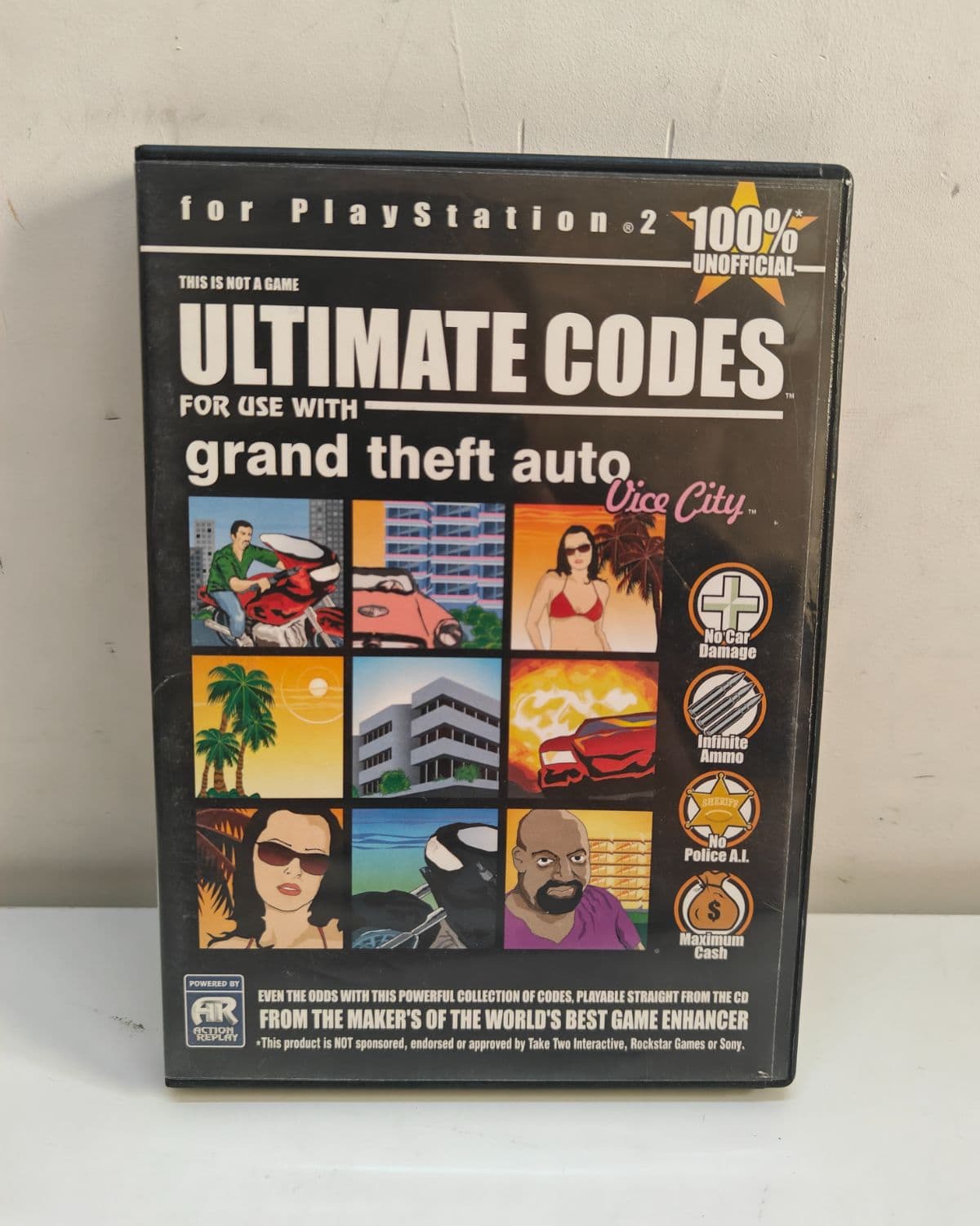 PS2 Action Replay Ultimate Codes - Grand Theft Auto Vice City Cheat Disc