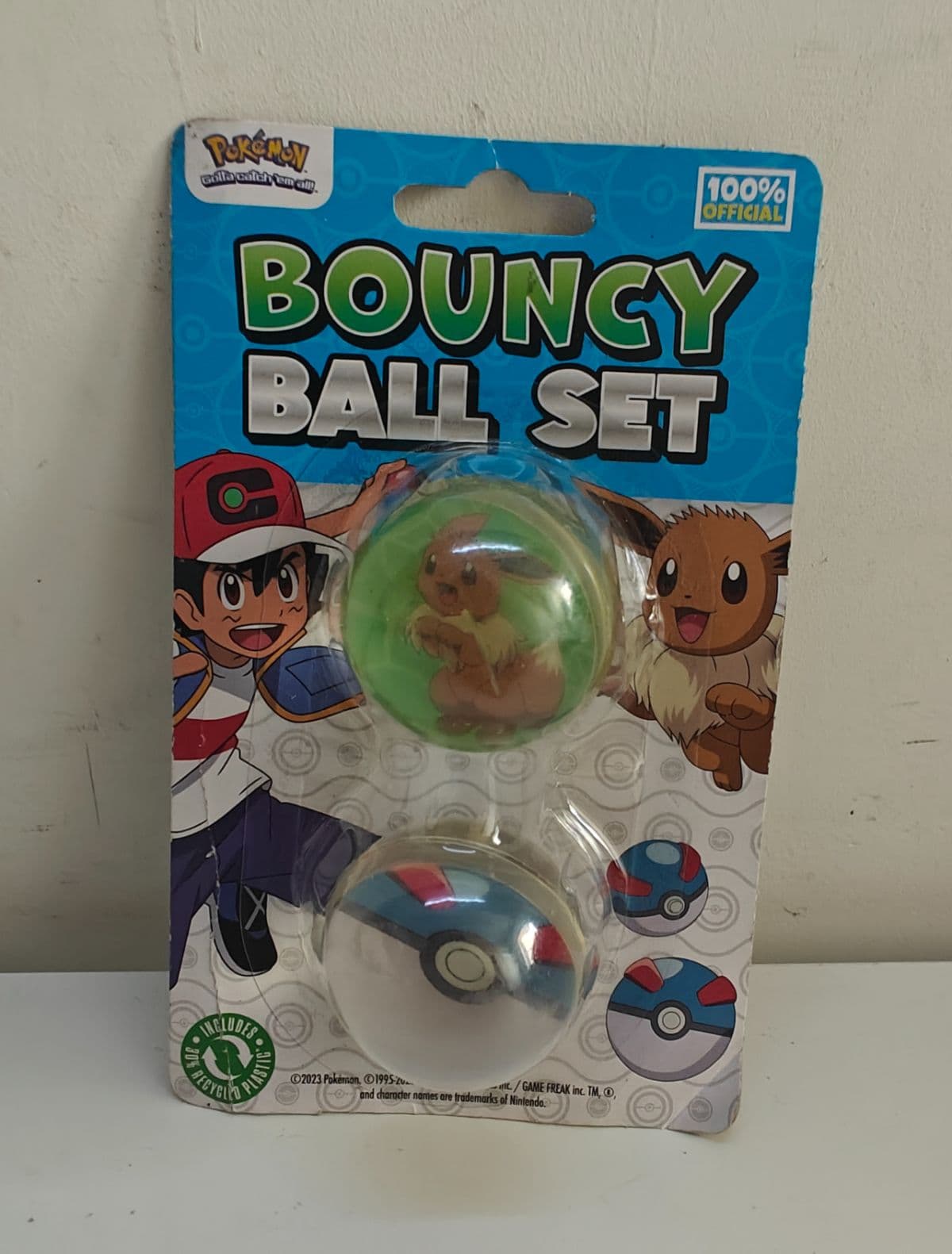 Official Pokemon Bouncy Ball Set - Brand New Sealed Eevee & Great Ball