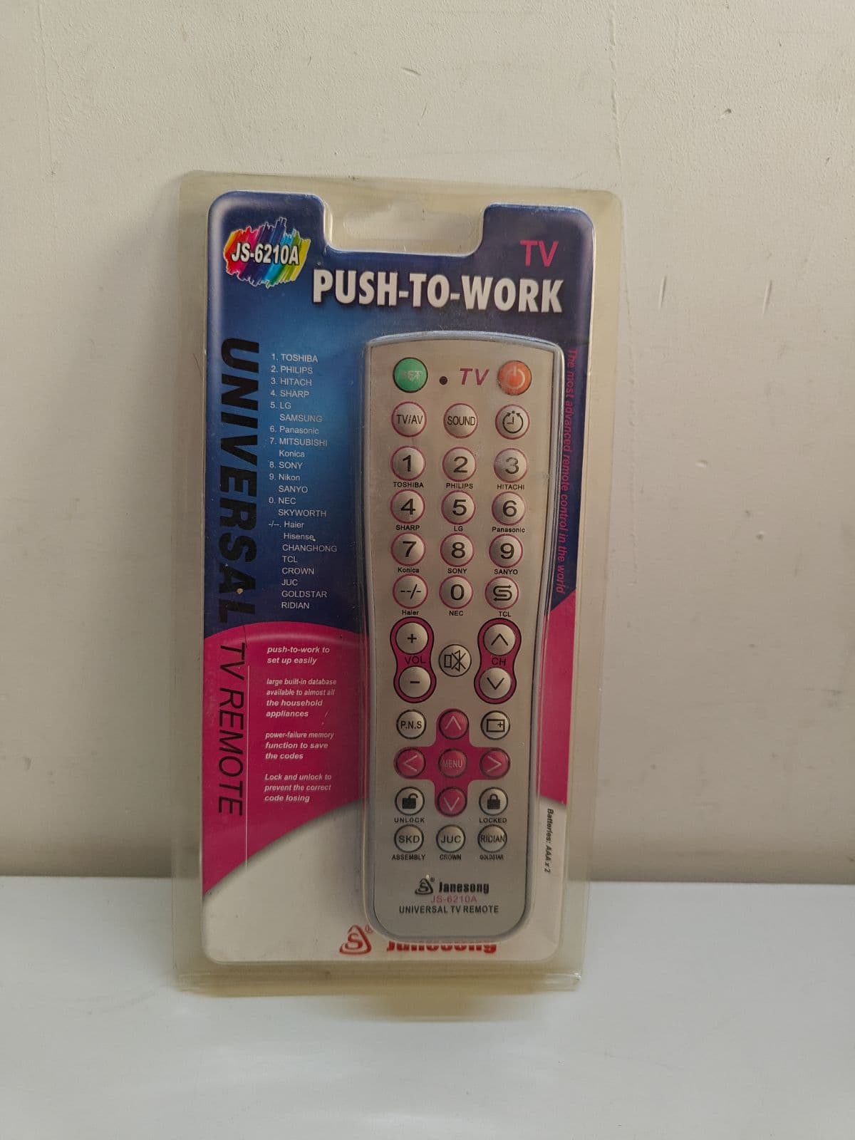 Janesong Universal TV Remote - Works for Most TV Brands