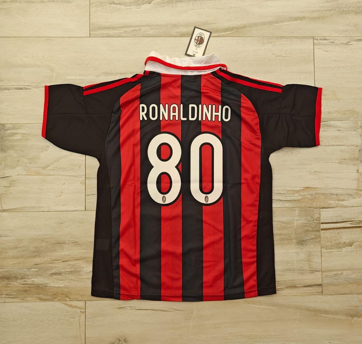 Ronaldinho #80 AC Milan Retro Jersey - Size Small - New with Tags