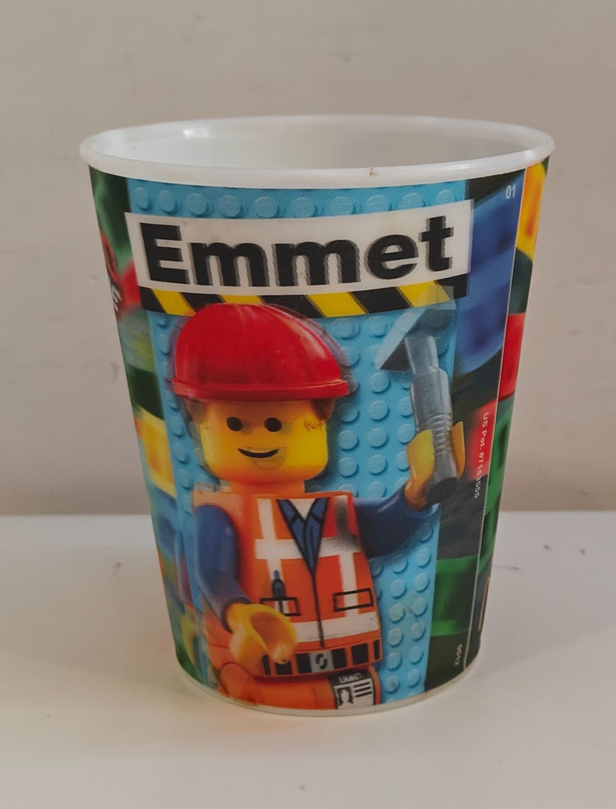 Vintage 2014 McDonald's LEGO Movie Lenticular Cup - Emmet