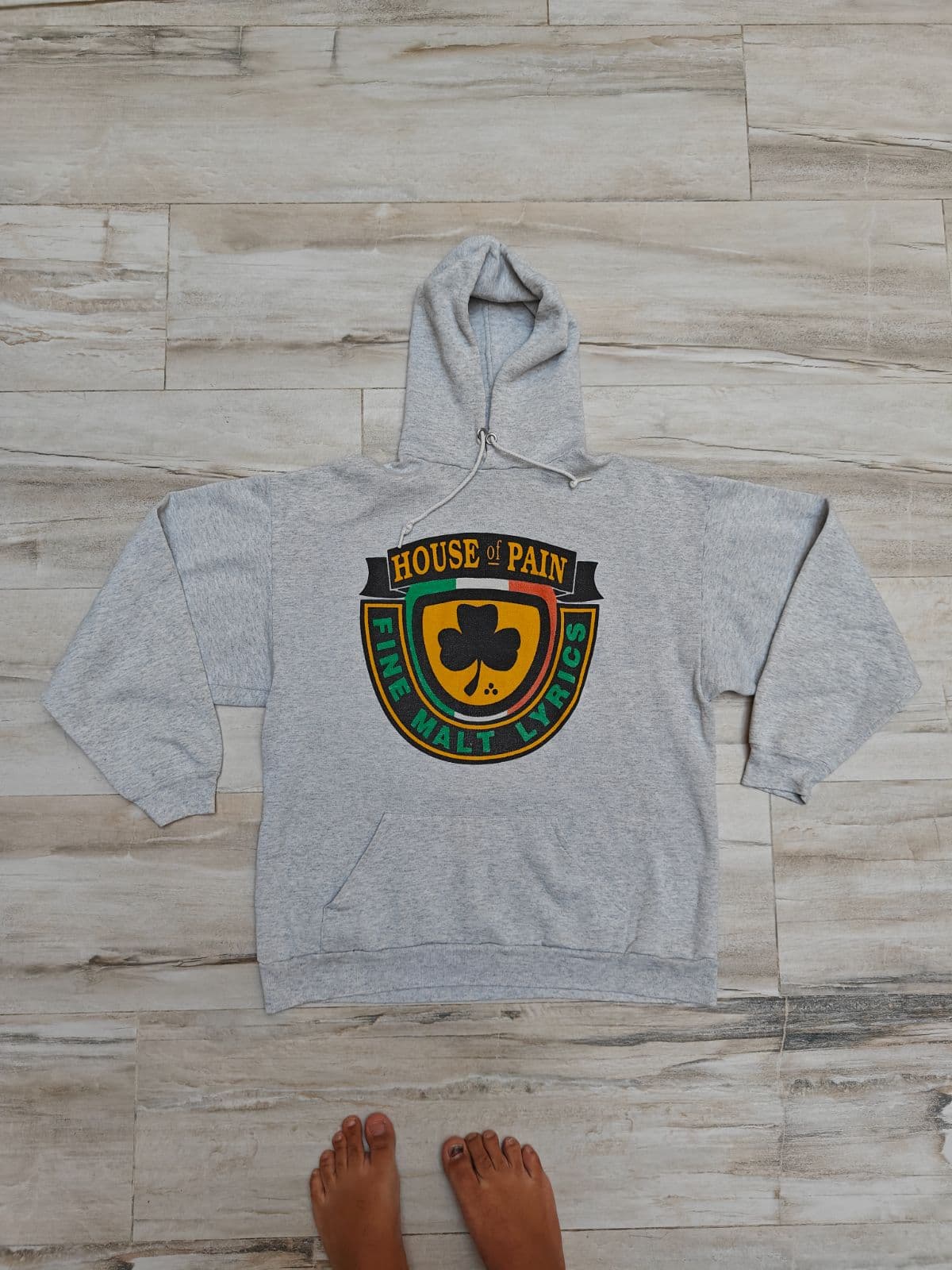 Vintage House Of Pain Hoodie 90s Fine Malt Lyrics Large Tee Jays Made In USA Rap
