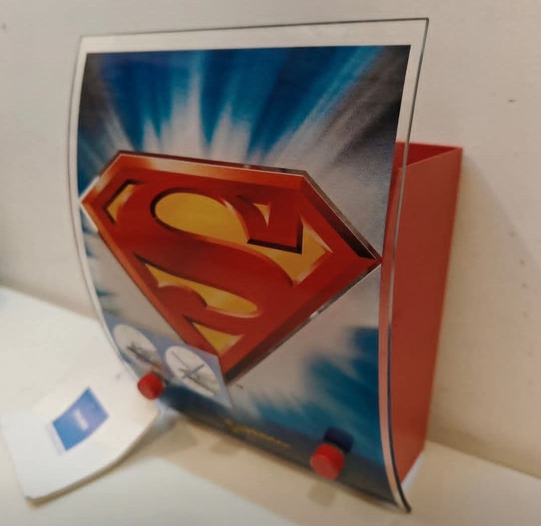 Superman Logo Wall Hanging Light NEW with Tags