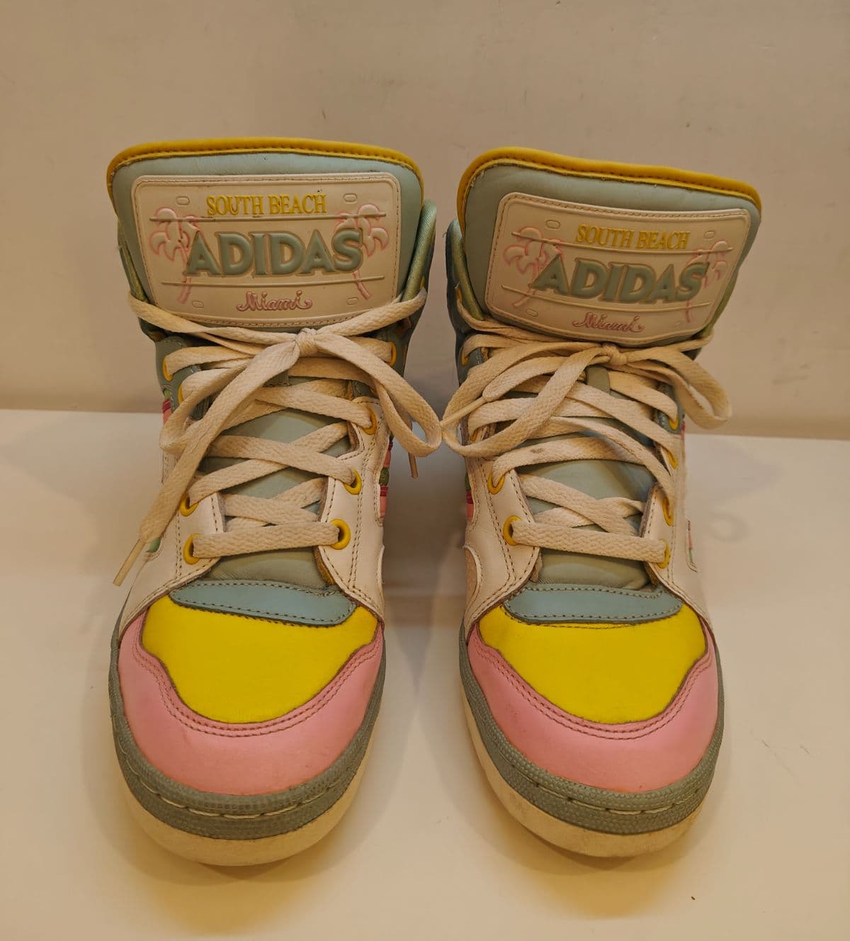 Adidas x Jeremy Scott JS License Plate Miami South Beach 2013 G95772 Men's Size 40 & 2/3