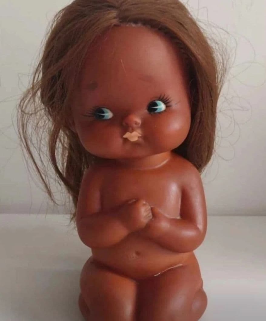 Vintage SANRIO Little Girl 7" Plastic Doll Made in Japan
