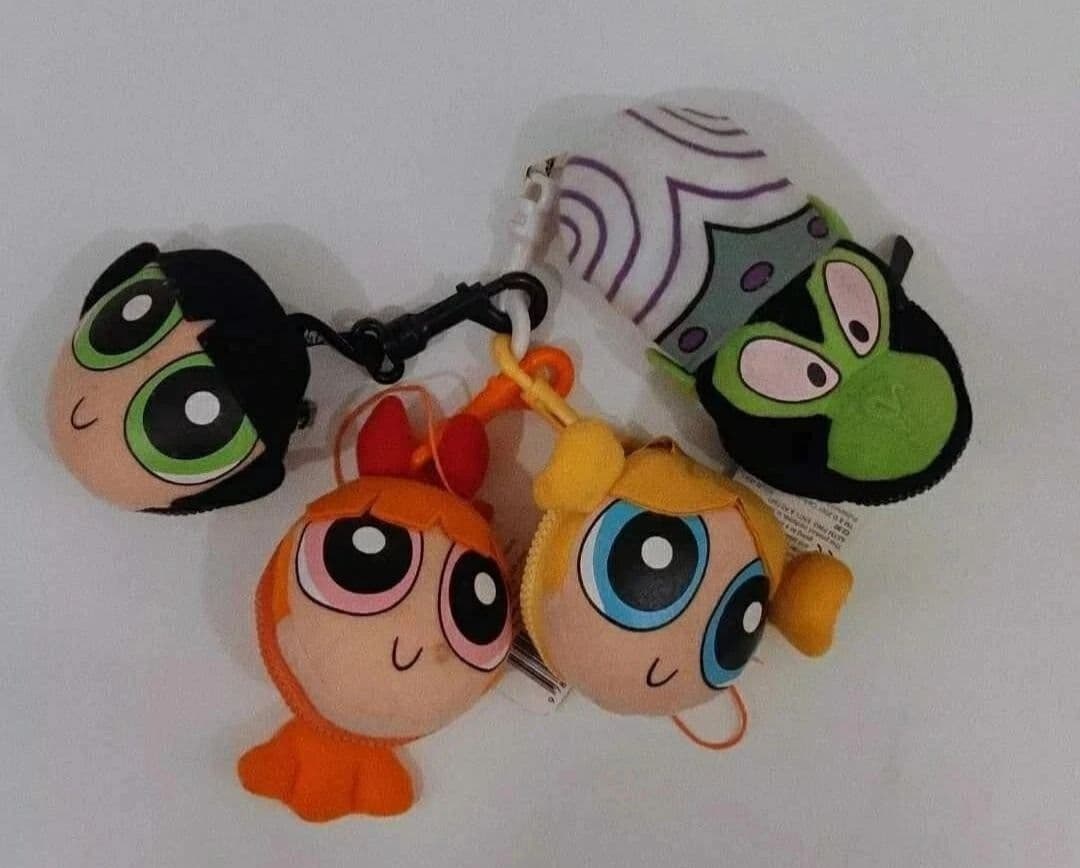 Power Puff Girls + Mojo Jojo 4" Mini Book Zipper Keychains