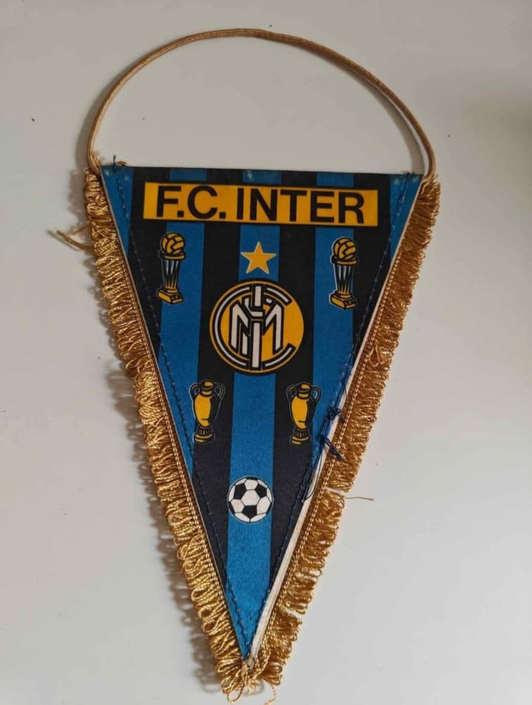 Vintage F.C Internazionale Double Sided Football Pennant 13cm by 18cm