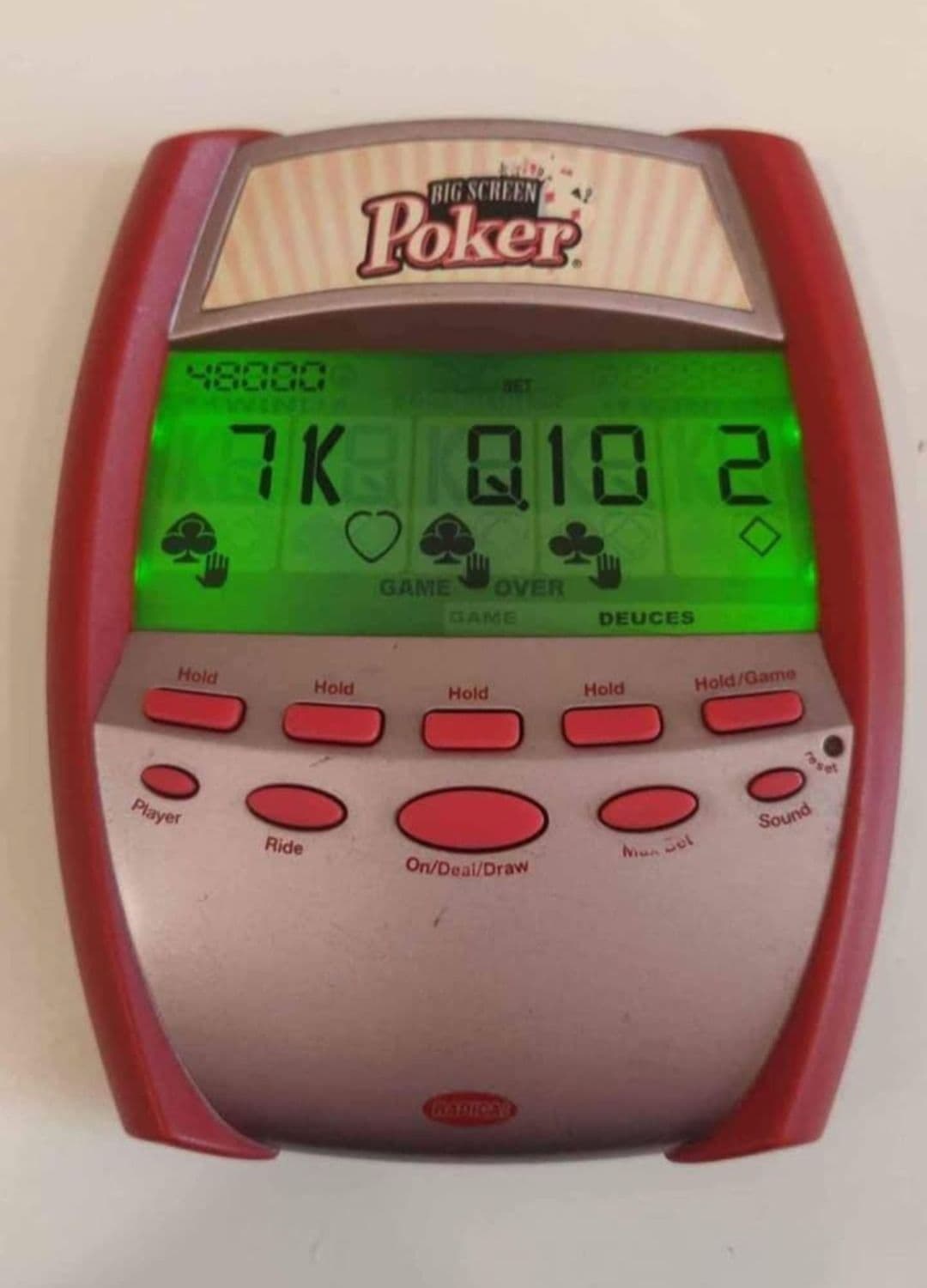 2005 Radica Big Screen Poker Handheld Electronic Card Game with Back Light