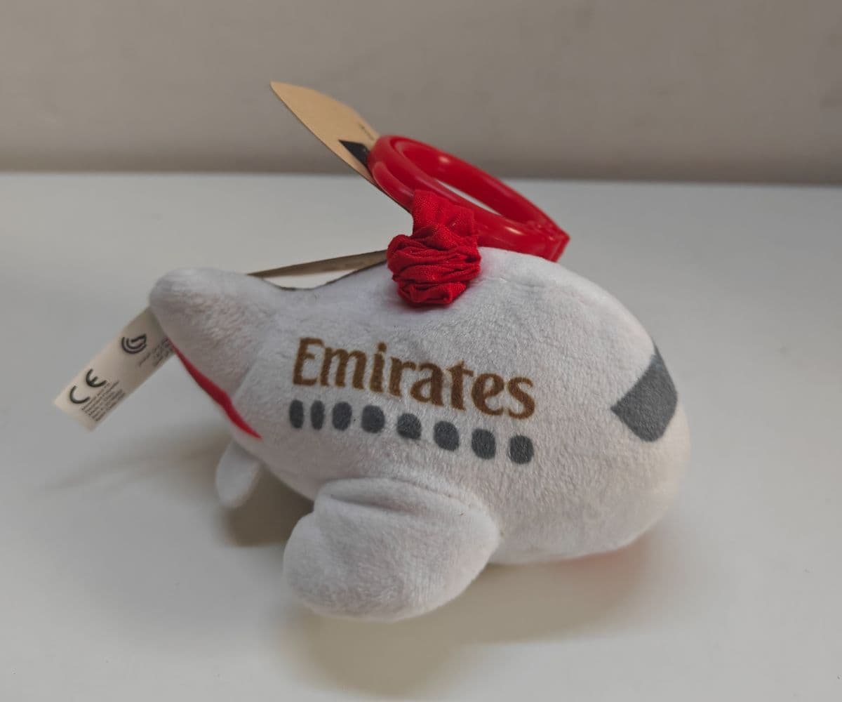 Official Emirates Airline Soft Plush Airplane Toy Pull & Vibrate