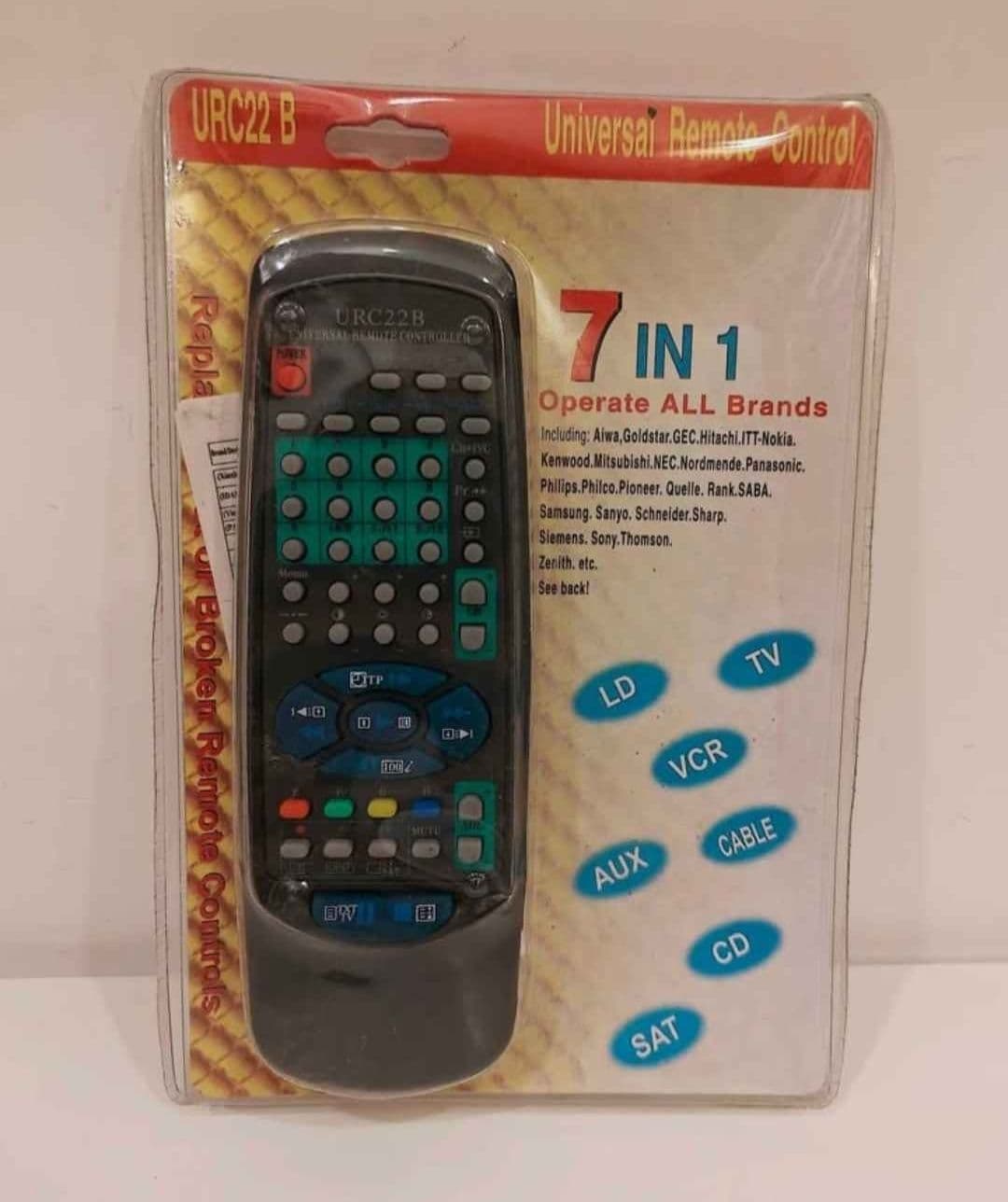 Universal Remote Control URC22B 7 in 1 For European Market