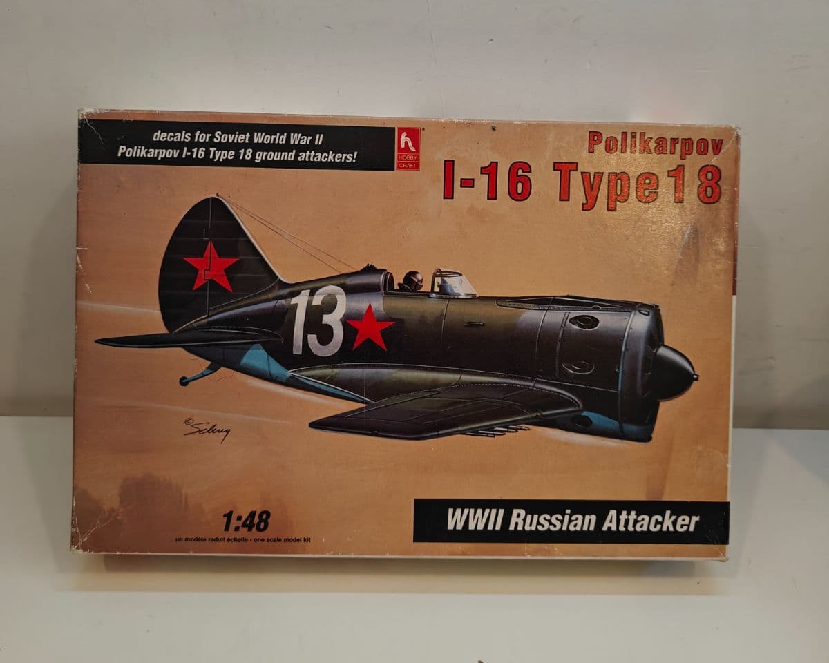 Hobbycraft 1/48 Polikarpov I-16 Type 18 Model Kit (WWII Soviet)